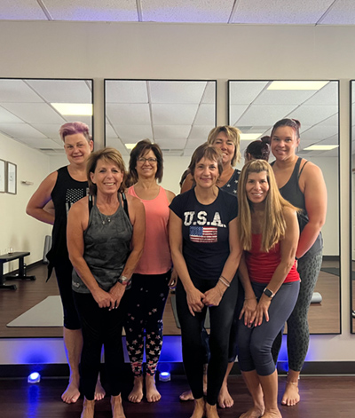 Group photo of some of Sweat Wellness and Fitness attendees